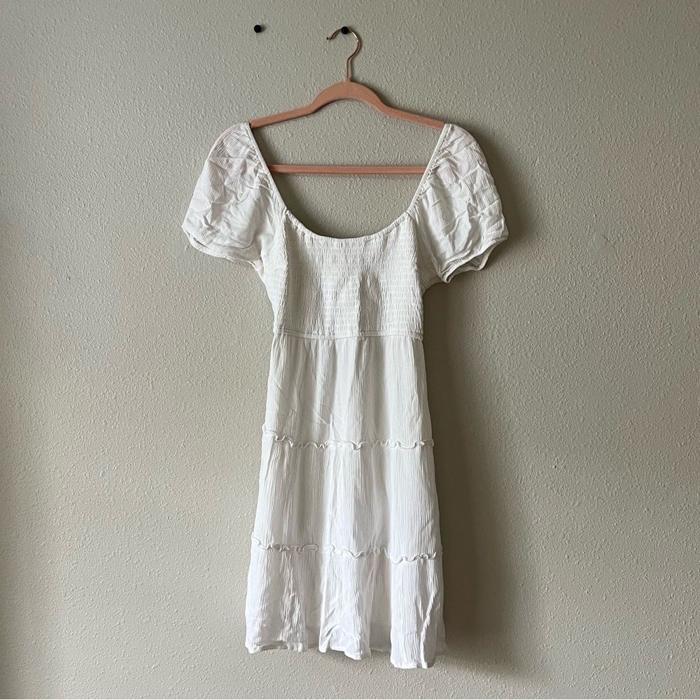 White Prairie Dress by Hollister Minidress Sundress Spring Summer Capsule